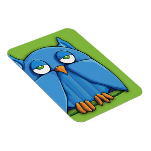 Aqua Owl green Premium Magnet Magneet