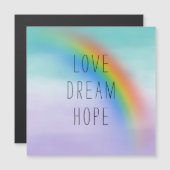 Aqua Paarse Rainbow Inspirerend Love Dream Hope (Voorkant / Achterkant)
