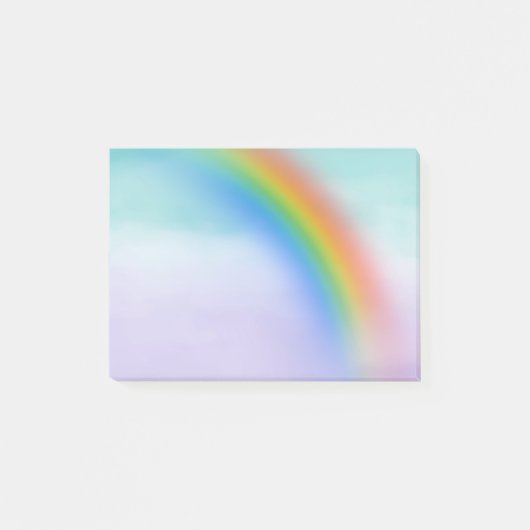 Aqua Paarse Rainbow Ombre Waterverf Post-it® Notes (Voorkant)