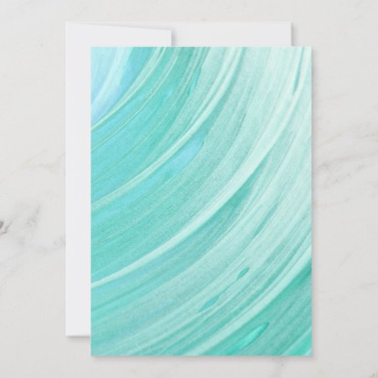 Aqua Paint Foto Afstudeerfeest Kaart (Achterkant)