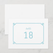 Aqua Paradise Deco Chic Numéro de table Carte post (Devant / Derrière)