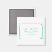 Aqua Paradise Deco Chic Save the Date Magneet (Voorkant / Achterkant)