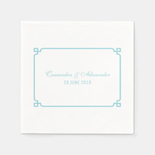Aqua Paradise Deco Chic Wedding Servet
