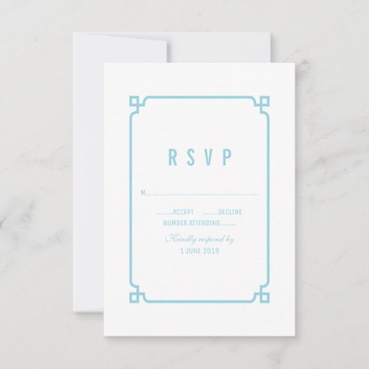 Aqua Paradise Deco Mariage Chic RSVP (Devant)