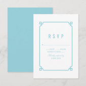 Aqua Paradise Deco Mariage Chic RSVP (Devant / Derrière)