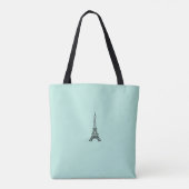 Aqua Paris Eiffel Tower Canvas tas (Achterkant)