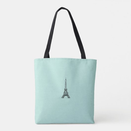 Aqua Paris Eiffel Tower Canvas tas (Achterkant)