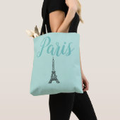 Aqua Paris Eiffel Tower Canvas tas (Dichtbij)