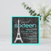 Aqua Paris Sweet 16 Invitations (Debout devant)
