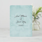 aqua pastel bruiloft roos achtergrond kaart (Staand voorkant)