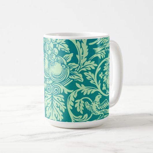  Aqua Pattern Art Mok Cup (Voorkant rechts)