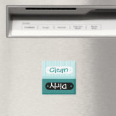 Aqua Pattern Clean Dirty Dishwasher Magnet Magneet (Insitu (Vaatwasser))