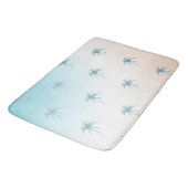 Aqua Peach White Palm Tree Gold Dream Badmat (Gekanteld)