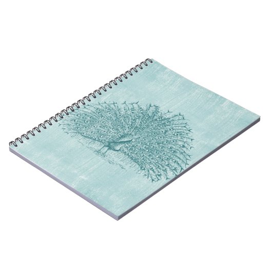 Aqua Peacock Notitieboek (Linkerzijde)