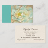 Aqua Peony Pattern Visitekaartje (Voorkant / Achterkant)