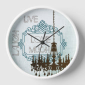 Aqua personnalisé et horloge Brown (Recto)