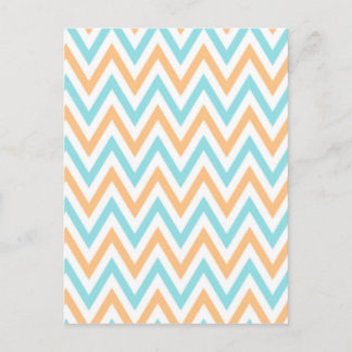 Aqua-perzik, Chevron Zigzag Briefkaart