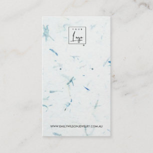 AQUA PETAL HANDMADE PAPER STUD EARRING DISPLAY VISITEKAARTJE
