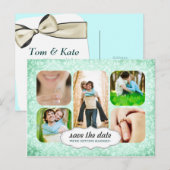 Aqua Photo Personnalisée Enregistrer La Carte Post (Devant / Derrière)