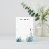 AQUA PINE TREE FOREST KETTING EARRING DISPLAY VISITEKAARTJE (Staand voorkant)