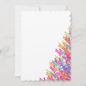 Aqua Pink Coral Lime Floral Invitations de mariage (Dos)