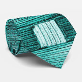 Aqua Plaid Bold Design Stropdas (Opgerold)