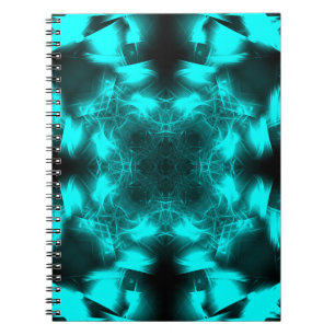 Aqua Plasma Symmetrie Fractale Kunst Notitieboek