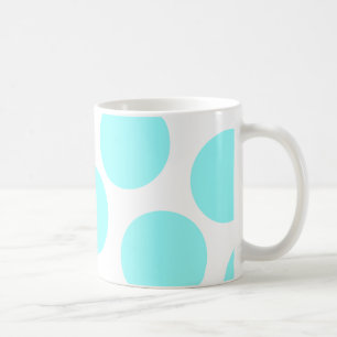 Aqua Polka Dot Koffiemok