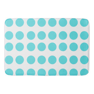 Aqua Polka Dots Badmat