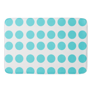 Aqua Polka Dots Badmat