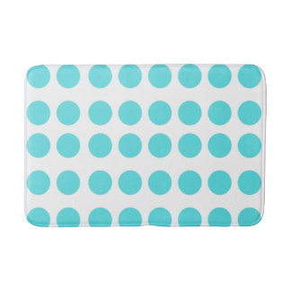 Aqua Polka Dots Badmat