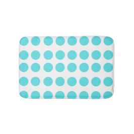 Aqua Polka Dots Badmat