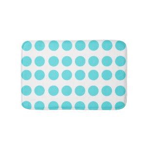 Aqua Polka Dots Badmat