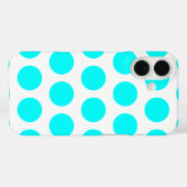 Aqua Polka Dots Case-Mate iPhone Case (Achterkant (horizontaal))