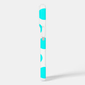 Aqua Polka Dots Case-Mate iPhone Case (Achterkant / Links)