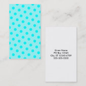 Aqua Polka Dots Visitekaartje (Voorkant / Achterkant)