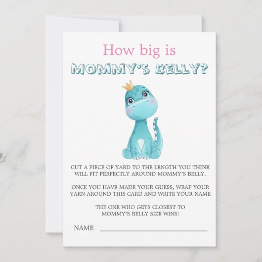 Aqua Princess Dinosaur Hoe groot is de Belly van m (Voorkant)