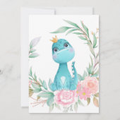 Aqua Princess Dinosaurs Baby shower Bingo (Achterkant)