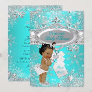 Aqua Princess Winter Wonderland Etnische Baby show Kaart