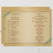 Aqua programme de mariage d'or blé (Devant / Derrière)