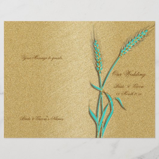 Aqua programme de mariage d'or blé (Dos)
