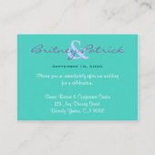 Aqua Purple Insérer Les Cartes D'Accueil Et D'Hébe (Dos)