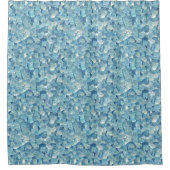 Aqua Quartz Crystal Pattern Douchegordijn (Voorkant)
