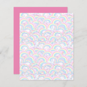 Aqua Rainbows rose-jaune Étoiles Papier à scandale
