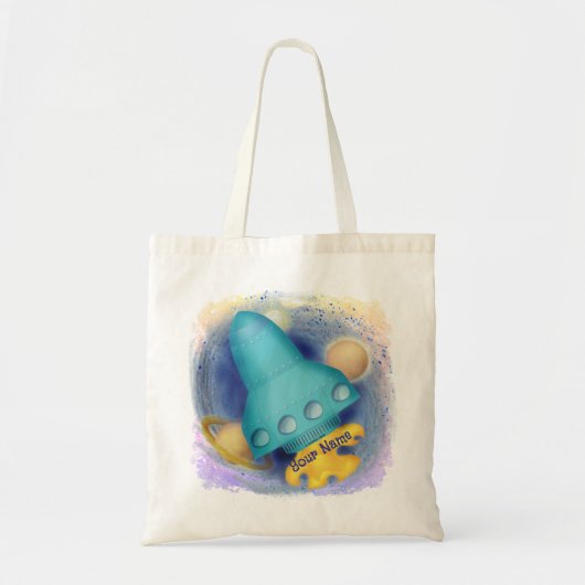Aqua Raket Tote Bag (Voorkant)
