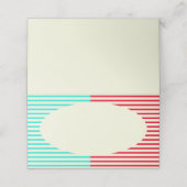 Aqua & Red Party Place-kaarten (Buitenkant ongevouwen)