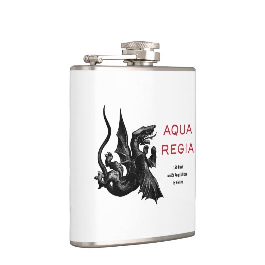 Aqua Regia Flask - Witte achtergrond Heupfles (Rechts)
