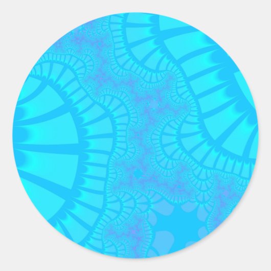 Aqua Remix Ronde Sticker (Voorkant)