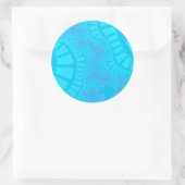 Aqua Remix Ronde Sticker (Tas)