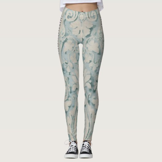 Aqua Renaissance Vine Leggings (Voorkant)